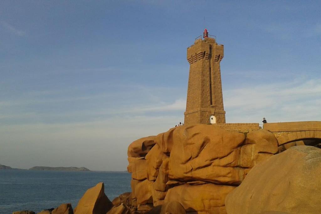 Appt Perros Guirec Sur Plage Trestraou Et Cote Granit Rose Exterior foto